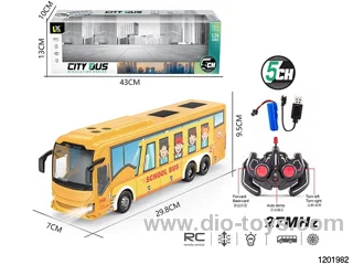1:24 27mhz 5ch RC bus with light included battery