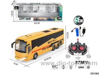 1:24 27mhz 5ch RC bus with light included battery