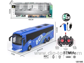 1:24 27mhz 5ch RC bus with light included battery