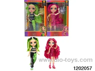 10 inch 12 jointed real body doll set with hairpins in window box