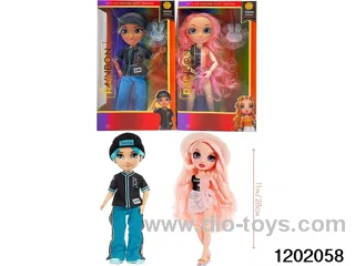 10 inch 12 jointed real body doll set with hairpins in window box