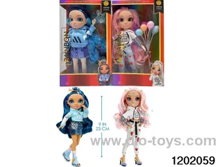 10 inch 12 jointed real body doll set with hairpins in window box