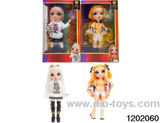 10 inch 12 jointed real body doll set with hairpins in window box
