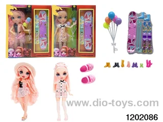 10 inch 12 jointed real body doll set in window box