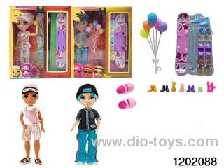 10 inch 12 jointed real body doll set in window box
