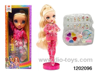 16 inch doll set with lights and music in window box