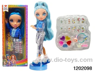 16 inch doll set with lights and music in window box