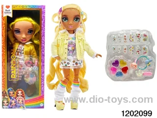 16 inch doll set with lights and music in window box