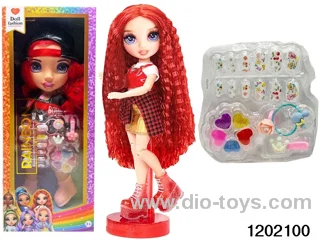 16 inch doll set with lights and music in window box