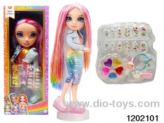16 inch doll set with lights and music in window box