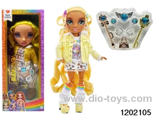 16 inch doll set with lights and music in window box