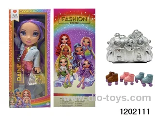 16 inch doll set with lights and music in window box