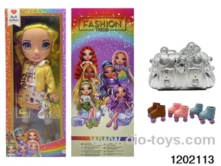 16 inch doll set with lights and music in window box