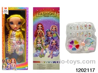16 inch doll set with lights and music in window box