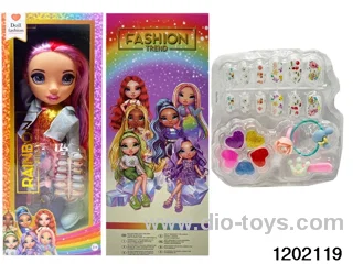 16 inch doll set with lights and music in window box