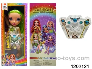 16 inch doll set with lights and music in window box
