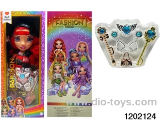 16 inch doll set with lights and music in window box