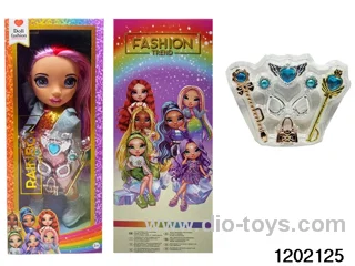 16 inch doll set with lights and music in window box