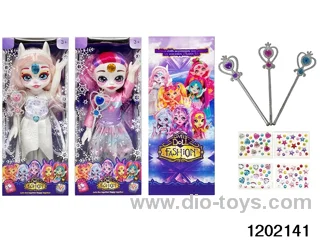 14 inch real body doll set with music and light in window box