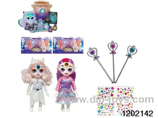 14 inch real body doll set with music and light in pp bag