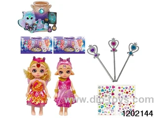 14 inch real body doll set with music and light in pp bag