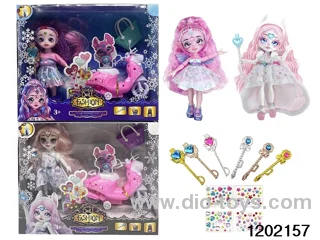 6.5 inch 12jointed real body dollset in window box