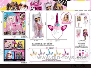 REMIX Party Surprise - Party Unicorn Hair Ring (with 1 big doll)
