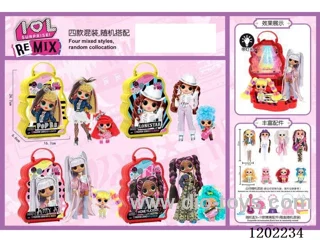 REMIX SURPRISE - 4 Color Carrying Case (with one large and one small doll) - Lighted