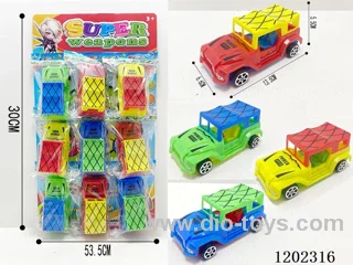 free wheel car 4 colors mixed