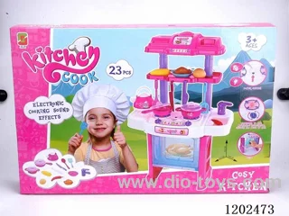 Playing house, lighting, music, dining table included battery