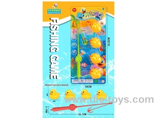 Fishing set (magnetic fishing rod + small yellow duck 5-piece set)