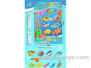 Fishing Set (Magnetic Large Fishing Rod + Transparent Fish 10 Pcs Set)