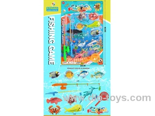 Fishing Set Large (Large Imitation Fish + Magnetic Double Rod 13 Pcs Set)