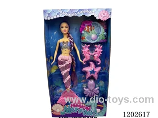 11.5 inch solid body colorful lights music mermaid dolls