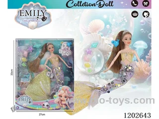 Emily,11.5 inch 11 jointed doll, Mermaid Princess