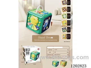 Puzzle early education frog hexahedron sound and light story six-sided drum