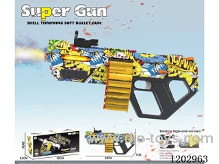 Manual/automatic integrated soft bullet gun with light/spray