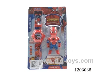 Spiderman projection watch with doll