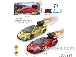 Rechargeable 1:18 5 ch RC Car W/Lights/Spray included battery