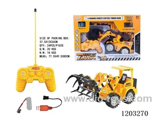 (GCC)5 ch RC wheeled wood grabber with light included battery