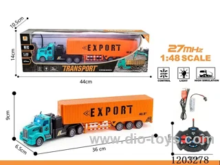Long Head 1:48 4 ch Lighted Cargo Trailer included battery