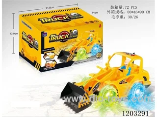 Electric universal bulldozer construction vehicle with 5D lights and music not included battery
