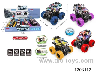 12PCS Inertia Swing 360 Degree Rotating Stunt Skeleton Vehicle
