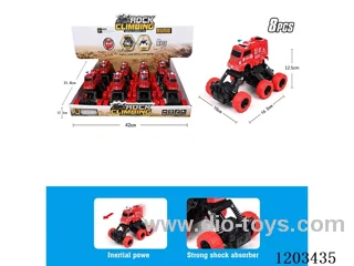 8PCS 6 Wheels Climbing Fire Police Vehicle