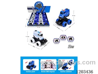12PCS Crash Transform Police Vehicle