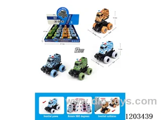12PCS Collision deformation camouflage police car