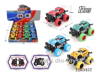 12PCS Inertia 360 degree rotating car