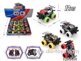 12PCS Inertia rotating watermark skeleton car