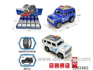 10PCS Inertia Mercedes Benz Police Car