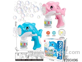 Automatic Bubble Gun 2 colors mixed with light（95ML bubble water）4*AA not included